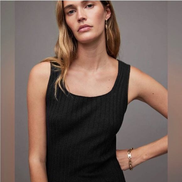 All Saints Margot Wool Blend Midi Dress L - Picture 3 of 8